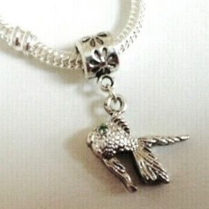 “FISH” Silver Plated Dangling Charm Bead For European Style Charm Bracelets